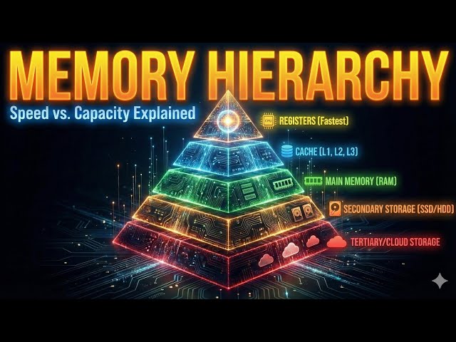 Memory Hierarchy in Computer Architecture | Speed vs. Size vs. Cost 📉