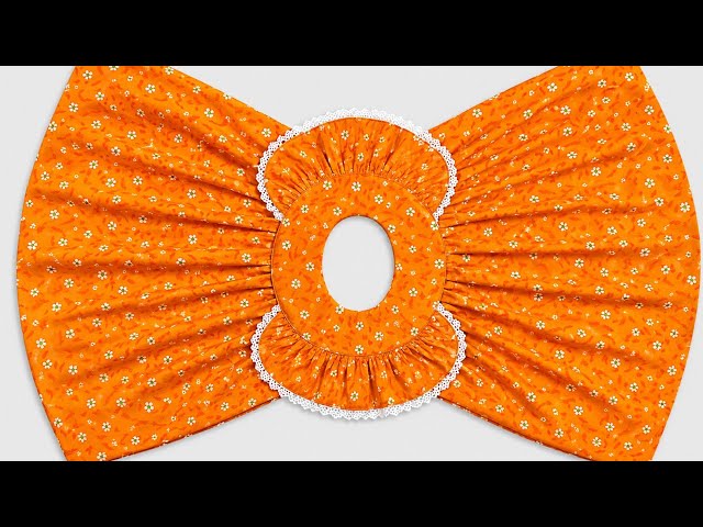 Round yoke baby girl frock cutting and stitching || 1 year baby girl frock step by step tutorial