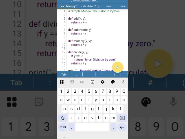 How to create calculator on your phone using Python 