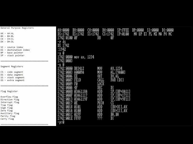 8086/8088 Assembly Language: CPU Registers and Move Instructions