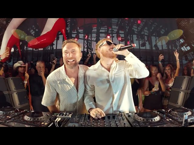 HUGEL, David Guetta, French Montana & Aidan Martin   Shine Extended Mix Live Performance @ Ushuaïa I