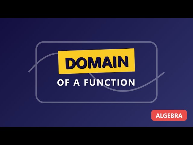 Domain of a Function: How to Find the Valid Inputs (Algebra Basics)