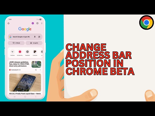 How to Change Address Bar Position in Chrome Beta