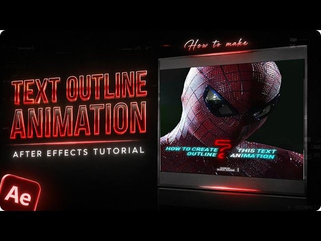 🎬✨ How Do You Create This Text Outline Animation in After Effects? 🤔🎨