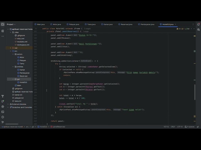 Tugas Program Beriorientasi Objek UAS