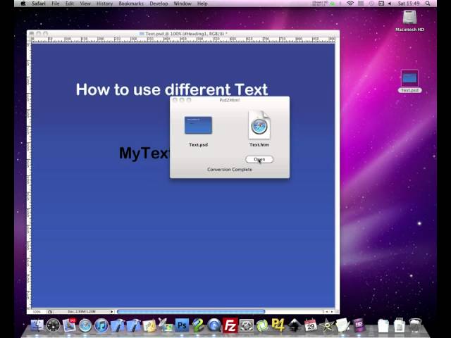 Psd2Html - How to create Plain & Image based text, VoiceOver Tutorial