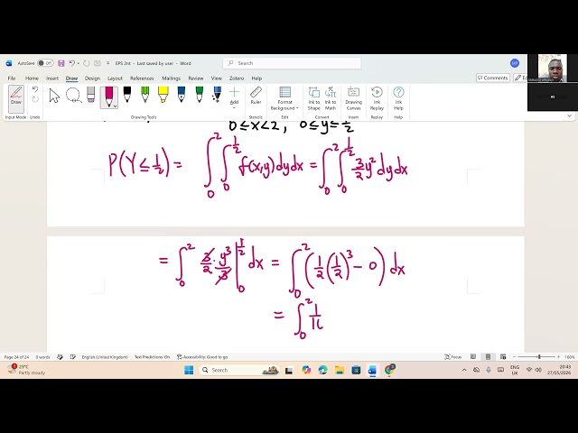 Example 3 on Joint Continuous Probability distribution Lecture 9 #ProbabilityTheory #UniversityMath