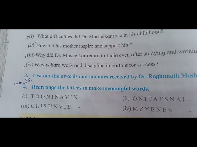 6th STD English chapter 3.2  question answer 