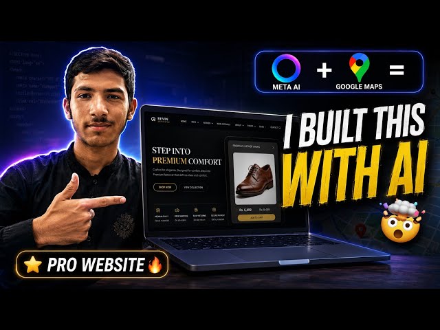 I Built a PROFESSIONAL Website Using AI 🤯 | Meta AI + Google Maps | No-Code?