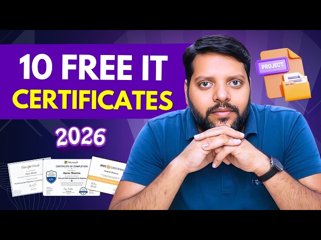 TOP 10 FREE IT CERTIFICATIONS STUDENTS SHOULD GET IN 2026 🔥 (NO EXPERIENCE NEEDED)