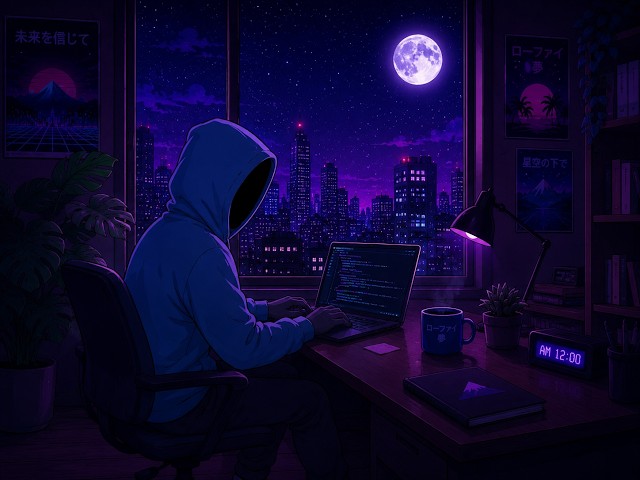 Moonlight Lofi 🌙💜 | Late Night Coding Beats to Relax, Study & Sleep