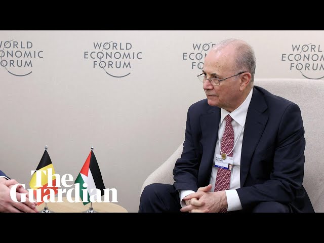 Palestinian Prime Minister Mohammad Mustafa participates in a discussion at Davos – watch live