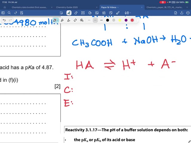 IB Chemistry: HL Paper 1B TZ1 - November 2025 - Question 1(f(i-ii)) PART 6 [React 3.1.14/Titration]