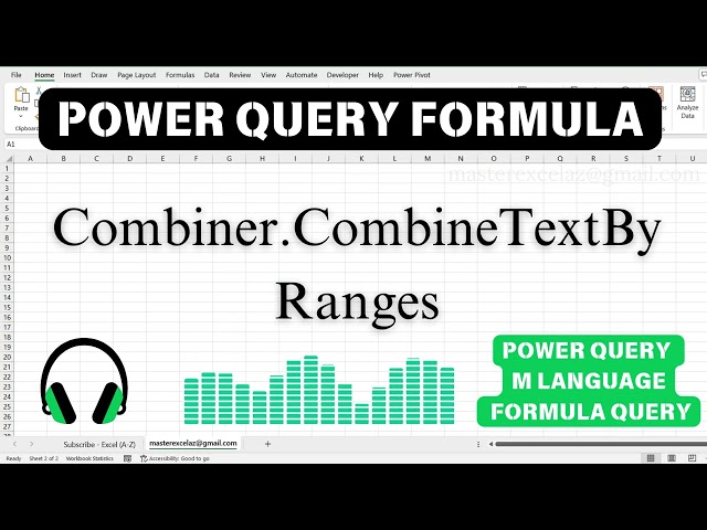 Combiner.CombineTextByRanges | Power Query formula in excel | AI Podcast in English