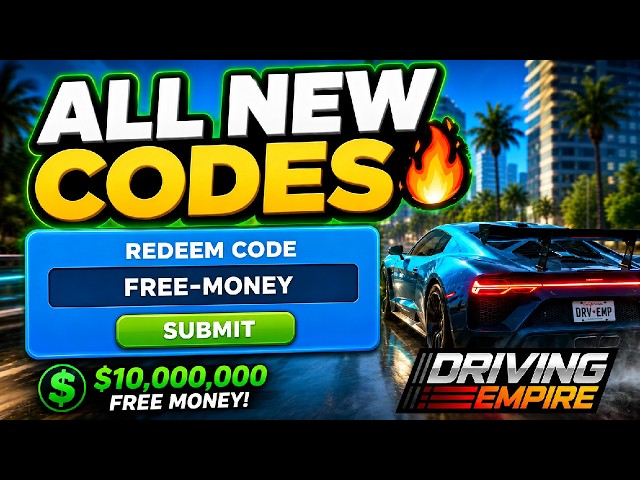 *NEW* ALL WORKING CODES For Driving Empire 2026 🎁 FREE MONEY?! UPDATED Roblox Driving Empire Codes