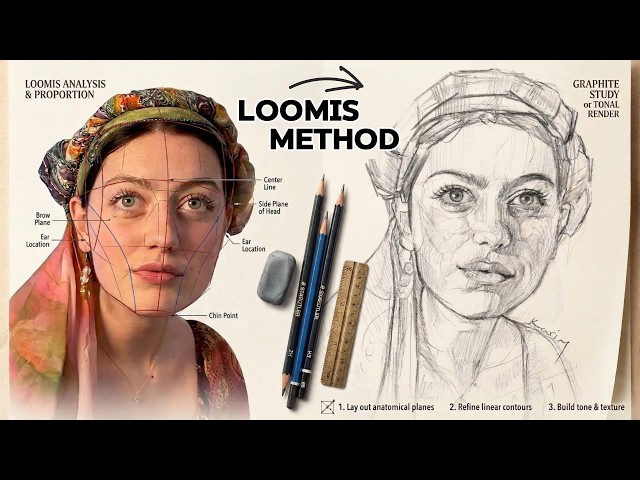Learn FACE DRAWING in 8 Minutes with LOOMIS METHOD!!