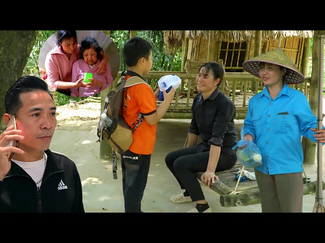 Giving away love: Thuy shared simple gift with the person who helped her. Building goat shed.