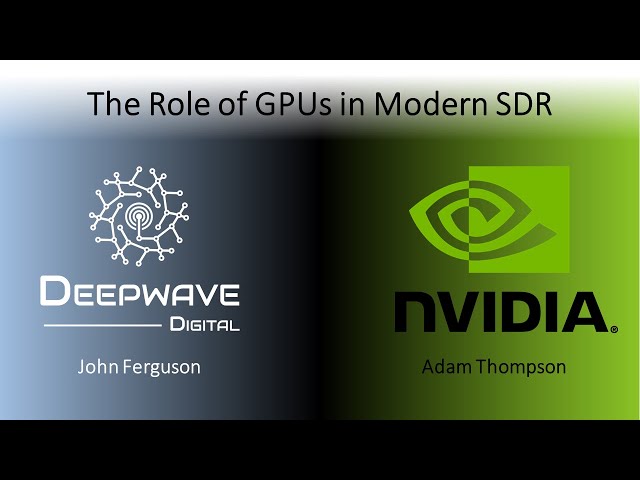 Deep Machine Learning and Signal Processing by NVIDIA and Deepwave Digital