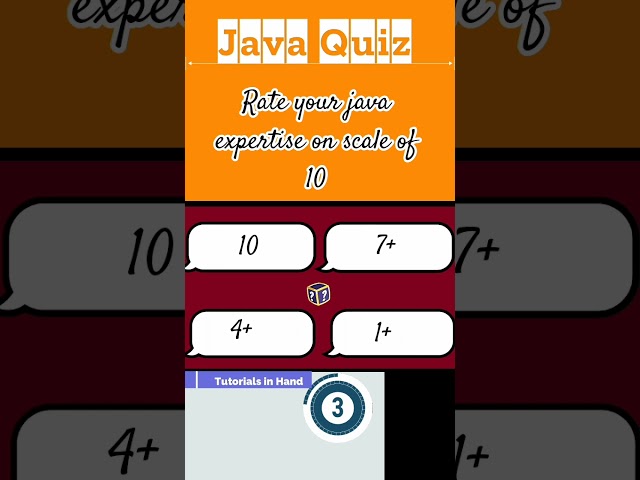 rate your java expertise 💯 #java #javainterview #javaprogramming #javainstitute #javatutorial