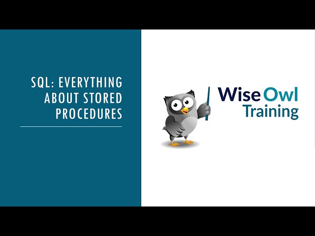 Wise Owl Webinar - SQL Server Stored Procedures