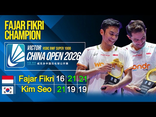 Fajar/Fikri vs. Kim/Seo (Korea) | China Open 2026 Final | Live Badminton Reaction + Score