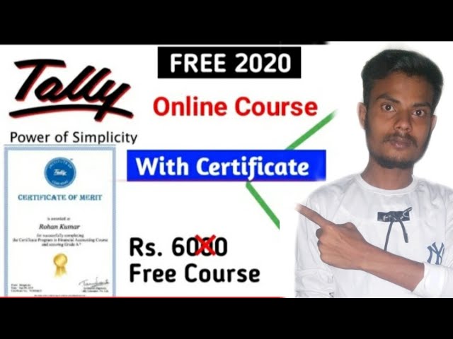 FREE Tally Course With Certificate 2020 || Free Tally ERP 9 Course || Free Tally Certificate2020