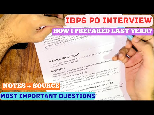 How to start IBPS PO Interview Preparation? | Most Important questions to be practiced💯 #ibpspo