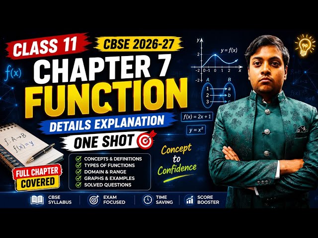 Chapter 7 function class 11 cbse |Details explanation |one short 