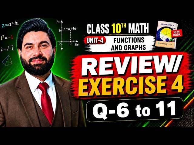 Class 10th Math New Book Ch 4 Review Exercise 4 Q6 to Q11-10th Class Maths Review Exercise 4 -PCTB