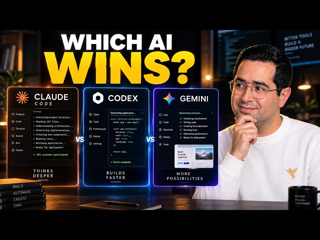 Claude Code vs Codex vs Gemini | Which AI Is Best?