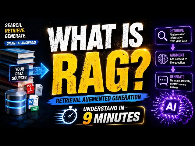 What is RAG? Understand Retrieval-Augmented Generation in 9 Minutes | RAG Explained Simply
