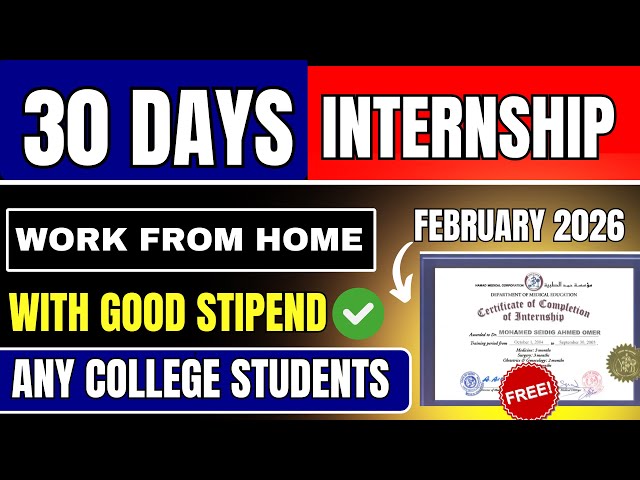 🔴30 Days Full Stack Development Internship | Work From Home | Stipend + Certificate 🔥