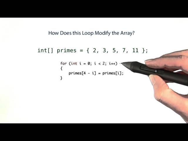 Modifying the Array - Intro to Java Programming