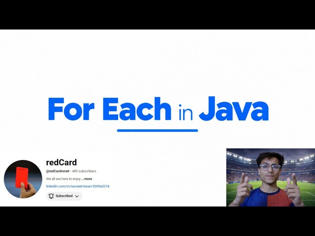 For Each in java