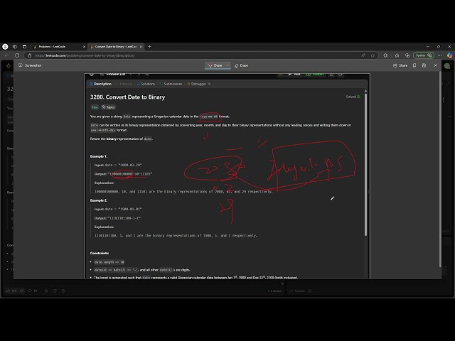 #LeetCode 3280 | Convert Date to Binary #Java