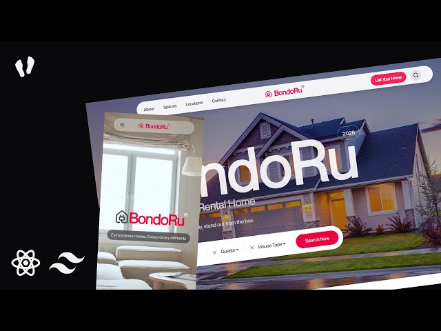 Portfolio Project: React + Tailwind Home Rental UI & Immersive Scroll Animation