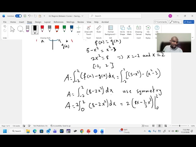 6.2 Regions Between Curves