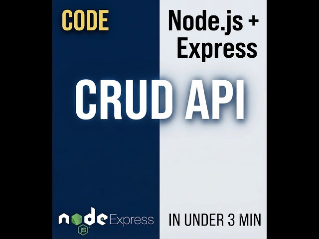 Node.js Express CRUD API Tutorial for Beginners (Build It Fast!)