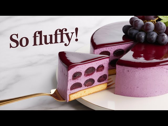 Grape Mousse Cake Recipe | No Oven Needed | JOJO BAKING