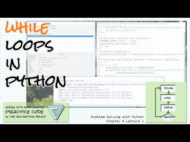 Introduction to looping with while Problem Solving w/Python Ch 4 Lecture 1