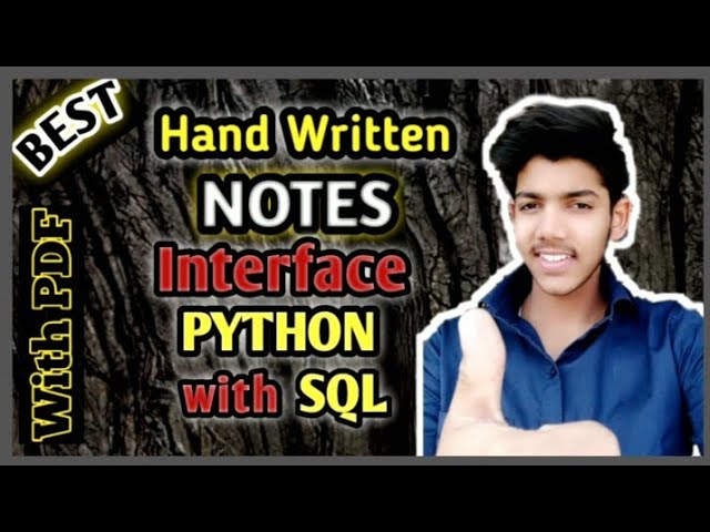 Interface Python With SQL Best Notes || Class 12th Boards || Computer Science With Python