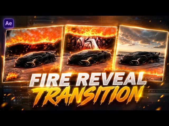 Fire Reveal Transition 🔥#aftereffects #aftereffectstutorial #capcut #tutorial #vfx  #explorepage