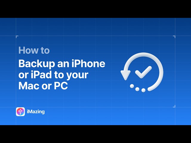 Backup iPhone, iPad to your Mac or PC computer