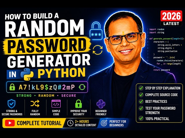 How to Build a Random Password Generator in Python 🔐