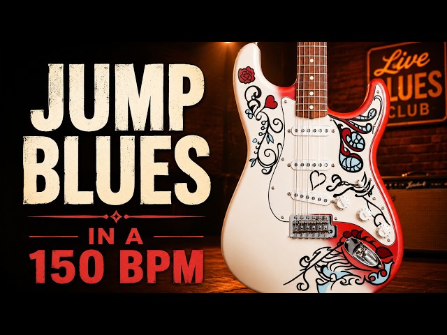 Jump Blues Backing Track in A | Swinging 12 Bar Guitar Jam – 150 BPM