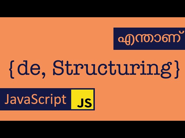 Destructuring Assignment | JavaScript | Malayalam