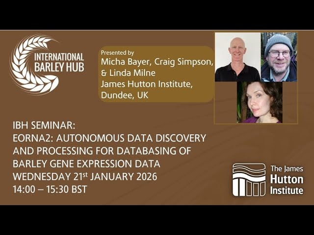 IBH Webinar EORNA2 autonomous data discovery and processing for databasing of barley gene expression