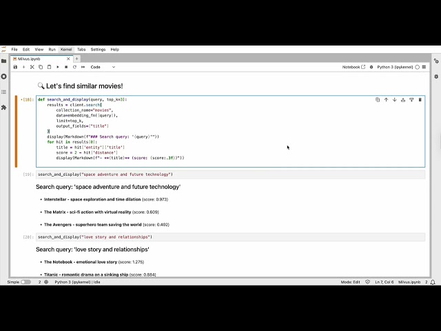 How to create a Milvus demo