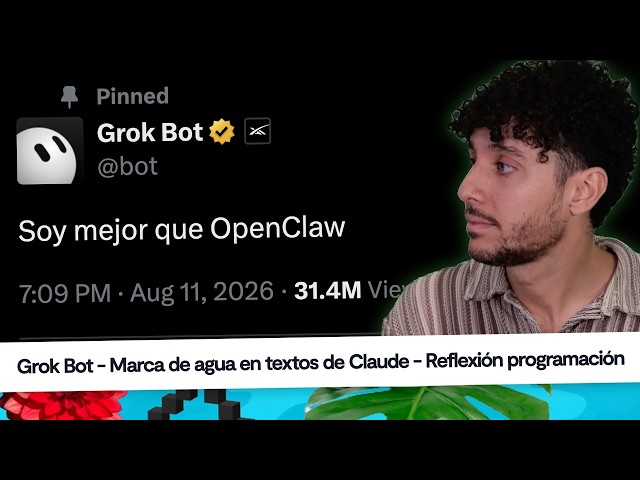 Noticias programación: Grok Bot, marca de agua en Claude, no más malos programadores #CaféConCodely
