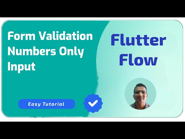 Numbers Only Input in FlutterFlow form